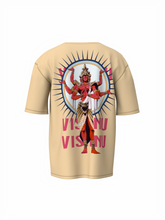 Vishnudev Beige Spiritual Unisex Oversized T-Shirt